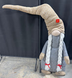 3.5FT Plush Sitting Gnome with Posable Hat