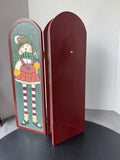 Mikasa Vintage Wooden Snowman 3-Panel Fireplace Screen