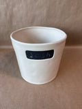 Pottery Barn White Ceramic Planter With Chalk Label