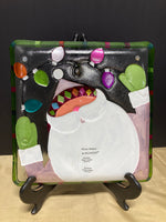 Lori Siebert by Silvestri Hand-Blown Santa Serving Tray