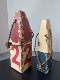 Pair of Pottery Barn Distressed Pine Wood Bouys