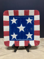 Garden Ridge Patriotic Square Plate