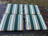 Set (4) of Sunbrella Striped Seat Cushions