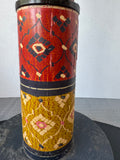 Bohemian Hand Painted XL Vintage Wooden Candle Holder (B)