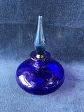 Lundberg Studios 1986 Signed/Numbered Cobalt Blue Glass Perfume Bottle