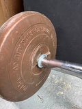EZ Weightlifting Curl Bar with Adjustable Plates