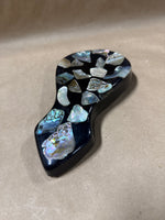 Black Lucite Shell Spoon Holder