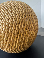 Woven Willow Reed Basket with Wooden Handles
