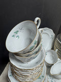 87-Piece Mitterteich Bavarian Green Ming Floral China Set