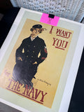 17-Piece Vintage U.S. Navy Recruitment Poster Prints (2 SETS AVAILABLE—PRICED INDIVIDUALLY AY $45 EACH SET)