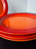 4-Piece Le Creuset Flame Orange Dinner Plates