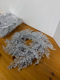 3-Piece Silver Glitter Table Wreaths