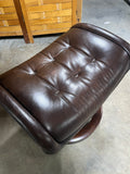 Ekornes Stressless Brown Chair with Ottoman (B) ***Read Description***