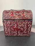 Scroll Embossed Metal Decorative Trunk