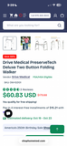 Drive Medical PreserveTech Deluxe Folding Walker in Box
