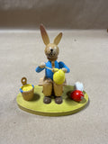 Erzgebirge Rabbit Painting Eggs Figurine
