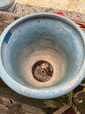 E-Large Teal Fiberglass Planter