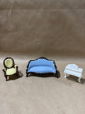 3 Piece Porcelain Miniature Doll House Furniture