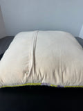 Purple & Chartreuse Daisy Hook Throw Pillow