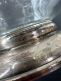 Etched Vintage Glass Pitcher with Sterling Silver Base