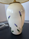 Crackled Emerson Creek Lavender Pottery Lamp (WORKS)