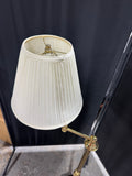 Brass Vintage Swing Arm Floor Lamp (WORKS)