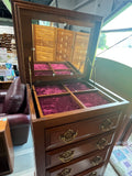 Lingerie Chest with Flip Top Jewelry Storage and Mirror