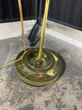 Hollywood Regency Style Adjustable Brass Swing Arm Floor Lamp (WORKS)