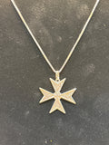 Sterling Necklace & Cross Pendant