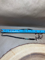 Fanned Shell Necklace with Heishi Beads & Turquoise Accents