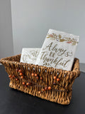 2-Piece Sealed Harvest Napkin Packs in Faux Berry Basket