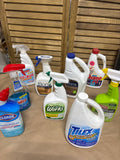 Lot of Household Cleaners - THESE ARE PREOWNED. MOST ARE 1/2 FULL TO FULL (B)