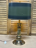 Brass Lamp with Oval Paper Shade (AS IS)