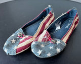 Pair of Cherokee Americana Tom’s Style Canvas Shoes GIRLS SIZE 13