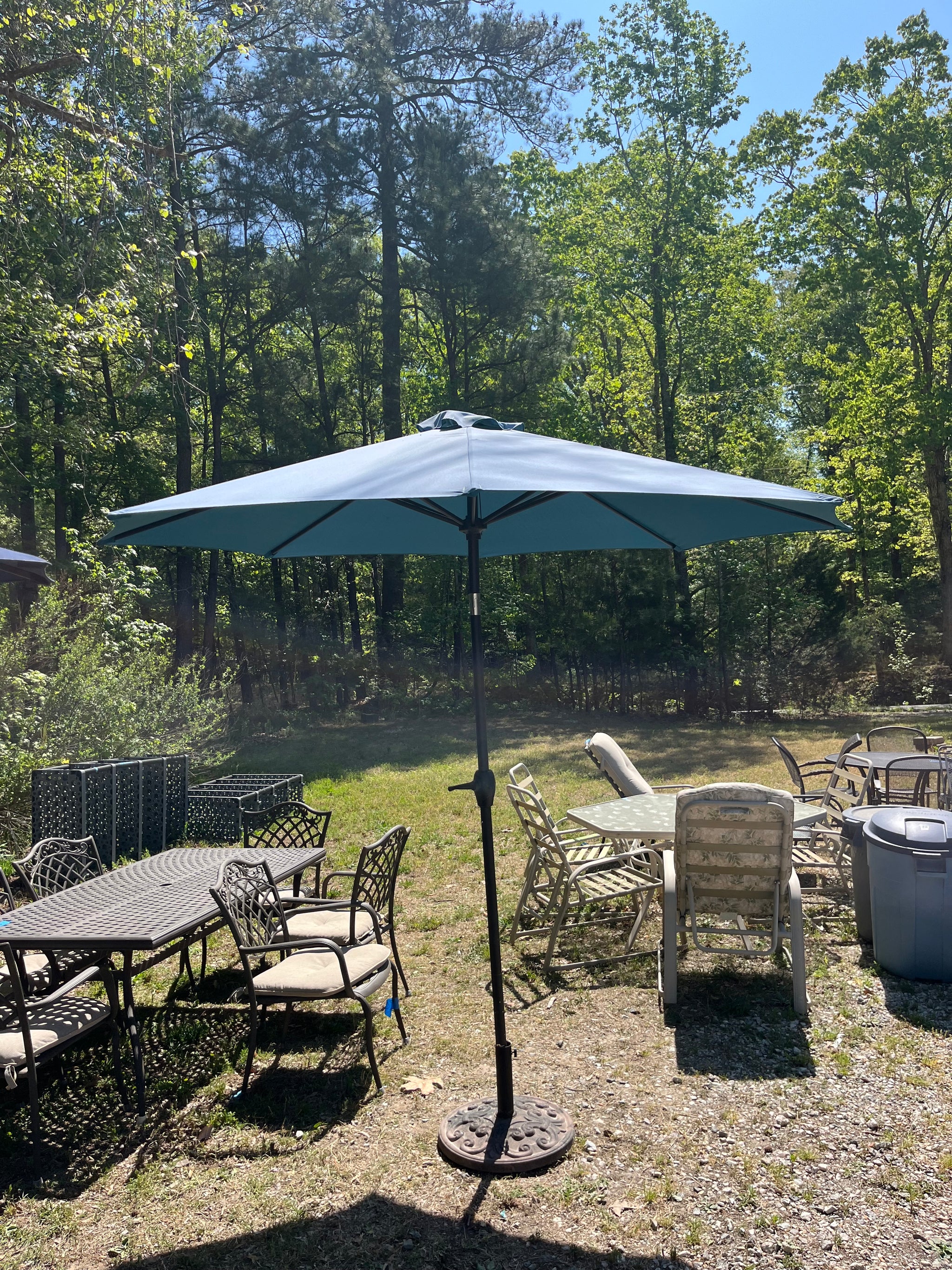 12' umbrella patio Gray Frame Patio Umbrella 10x10ft , PURPLE LEAF Square Cantilever Umbrella, Turquoise Blue