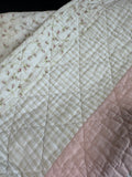 Pink Patchwork & Floral Reversible Crib Quilt