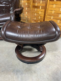Ekornes Stressless Brown Chair with Ottoman (B) ***Read Description***
