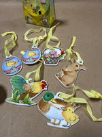 Lot Of 7 Easter Ornaments With Boxes