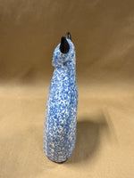 N.S. Gustin Blue Speckled Ceramic Cat