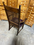 Cane Back Arm Chair with Needlework Seat