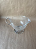 Clear Glass Pedestal Creamer Pitcher