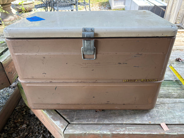 Vintage Little Brown Chest Cooler/Ice Chest