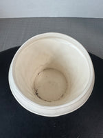White Basket Weave Ceramic Planter