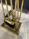 Virginia Metal Crafters Solid Brass Fireplace Tools With Ball Handles