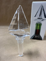 Mikasa Regatta Lead Crystal Boat Shaped Wine Bottle Stopper With Box // 2 Available // *** PRICED INDIVIDUALLY ****
