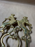 Footed Brass Double Lion Trivet