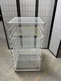 White Metal Wire Storage Drawers