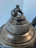 Antique Etched Victorian Silver Plate Water Pitcher