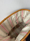 Longaberger 2001 Large Summertime Boardwalk Basket with Plastic Liner & Extending Fabric Liner