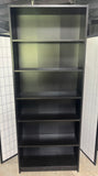 Black IKEA Bookcase B, Particle Board/Cardboard Backing